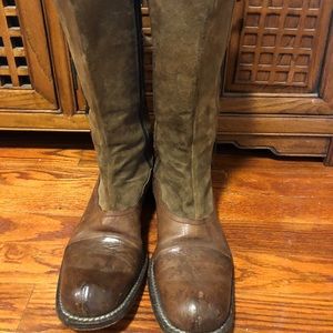 Italian leather and suede boots- women’s 10